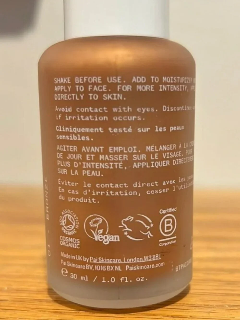 Pai Skincare The Impossible Glow Bronzing Drops 1 oz 30 ml Full Size NEW Bronze